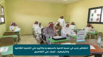 انخفاض جديد في نسبة الأمية بالسعودية وتأثيره على التنمية الثقافية والترفيهية.. تعرف على التفاصيل